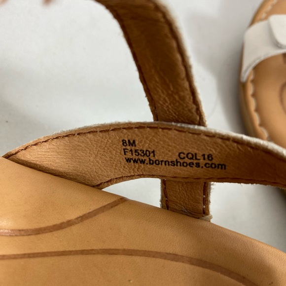 Born sandals wedge 8 cream leather - Picture 4 of 5